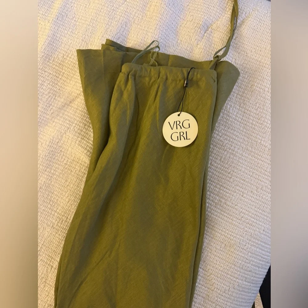 NWT VEG GRL Sea Glass Linen Wrap Top & Skirt - Picture 4 of 6